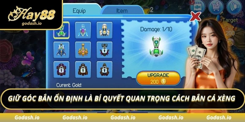 Giữ góc bắn ổn định là bí quyết quan trọng cách bắn cá xèng